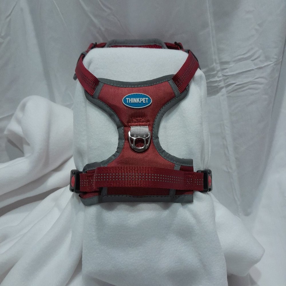 ThinkPet Dog's No-Pull Adjustable Sport Harness with Handle, Medium, Red